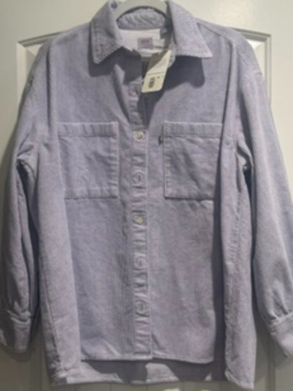 NWT Levi's Corduroy Shacket Lavender size- SMALL